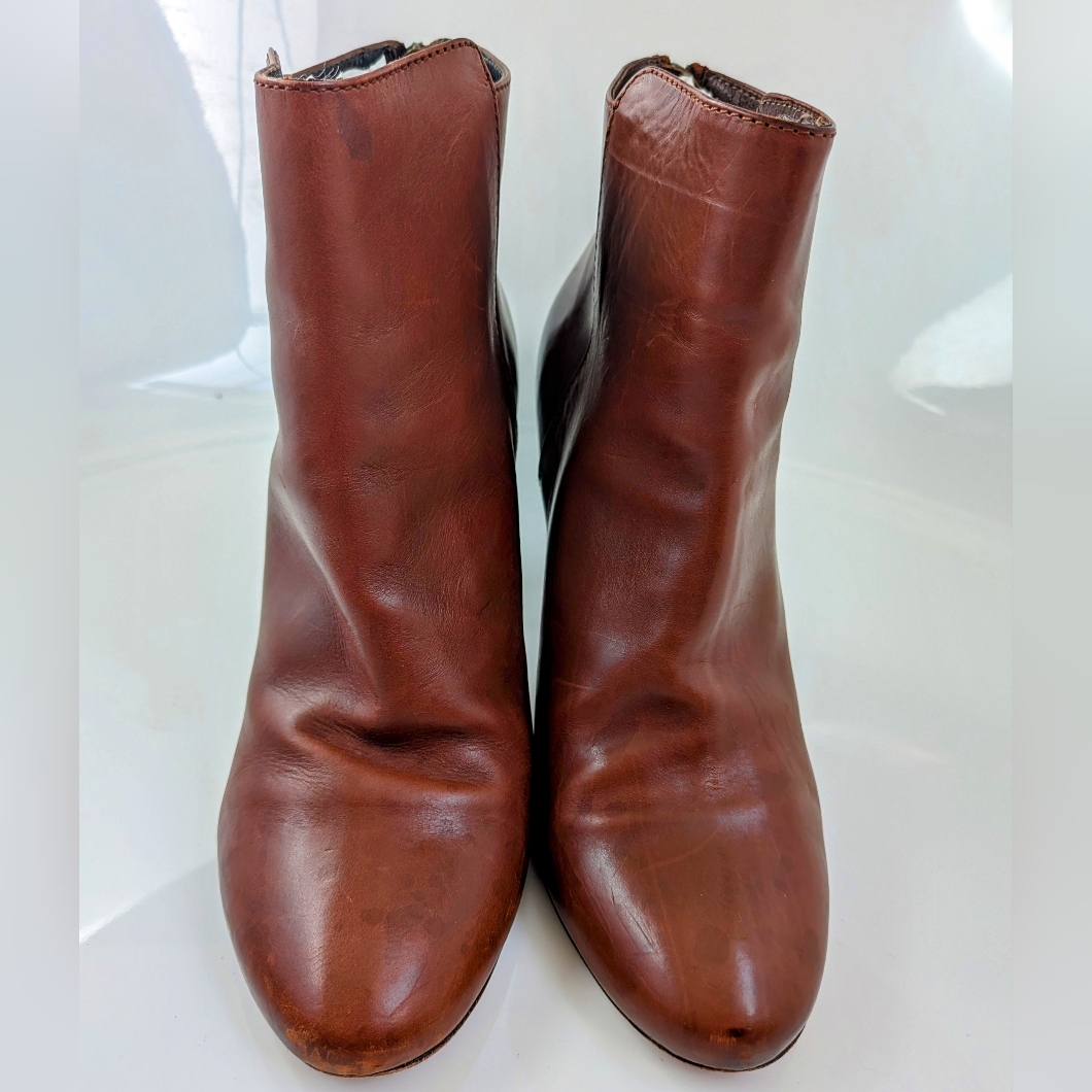 J. Crew Ankle Boots In Camel Leather